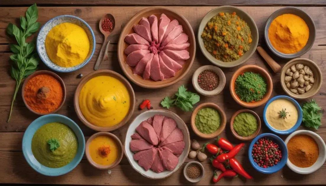 Ingredientes e temperos característicos Ingredientes e temperos característicos