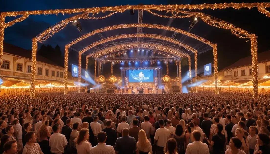 Programação de shows e eventos principais