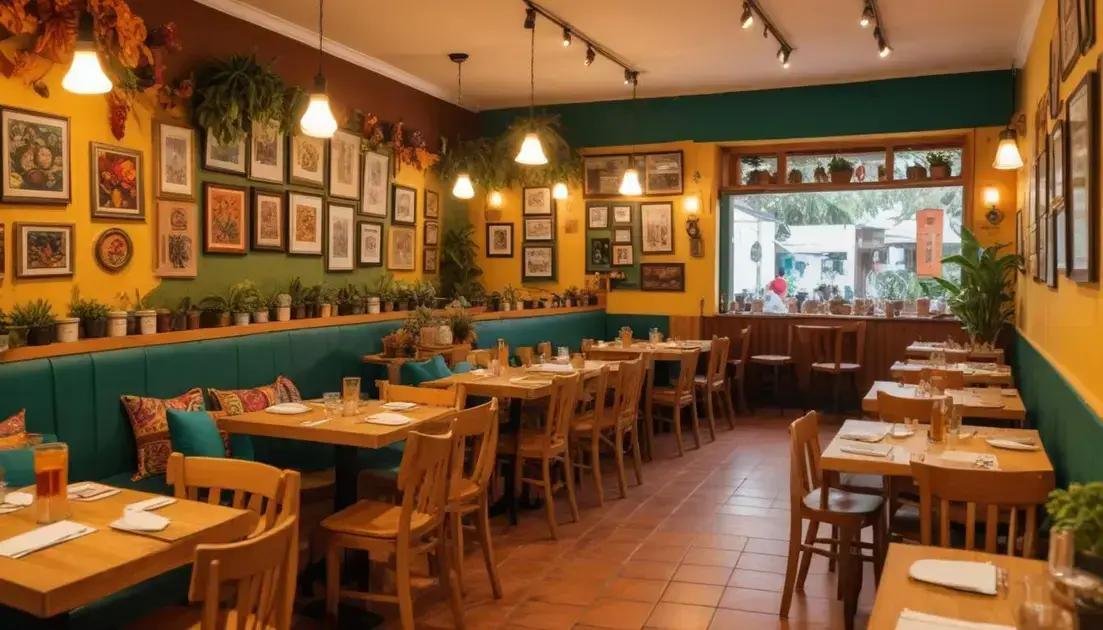 Restaurantes com opções vegetarianas e veganas